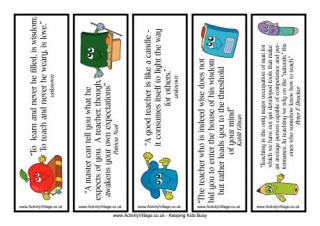 Teacher Quotes Bookmarks