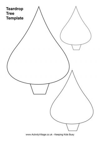 Teardrop Tree Template