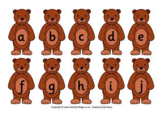 Teddy Alphabet - Lower Case