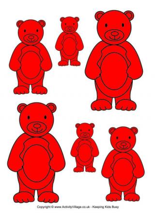 Teddy Bear Sorting - Red