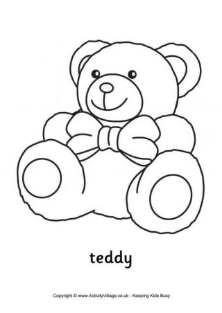 Teddy Colouring Page 2