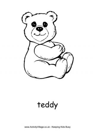 Teddy Colouring Page