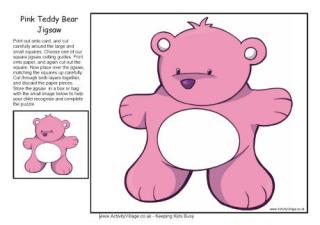 Teddy Jigsaw - Pink