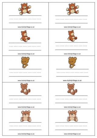 Teddy Name Badges