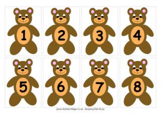 Teddy Number Cards