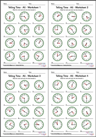 Telling Time Worksheets