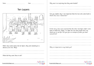 Ten Lepers Comprehension