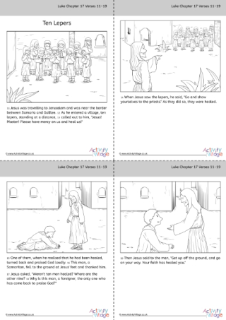 Ten Lepers Story And Colouring Book