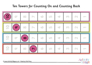 Ten Towers for Counting On and Counting Back