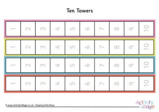 Ten Towers Numbered Colour
