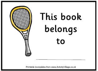 Tennis Bookplates