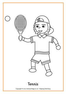 Tennis Colouring Page 2