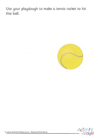 Tennis Racket Playdough Mat