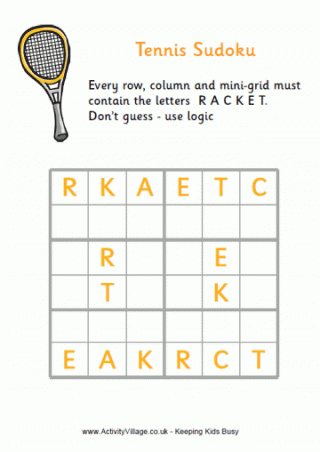 Tennis Word Sudoku - Medium