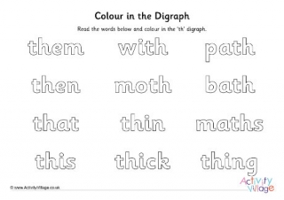 Th Diagraph Colour In