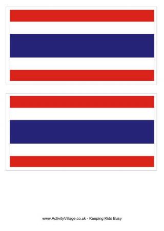 Thailand Flag Printable