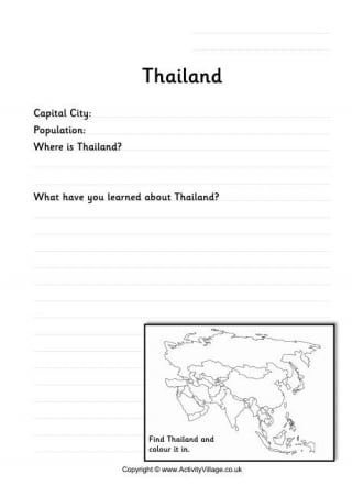 Thailand Worksheet