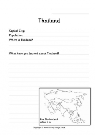 Thailand Worksheet