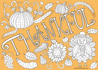 Thankful Colour Pop Colouring Page