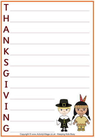 Thanksgiving Acrostic