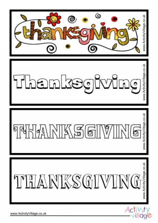 Thanksgiving Colouring Bookmarks