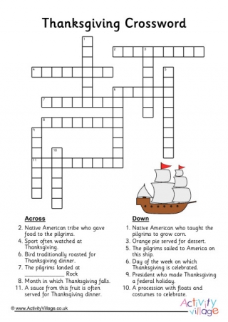 Thanksgiving Crossword