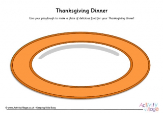 Thanksgiving Dinner Playdough Mat
