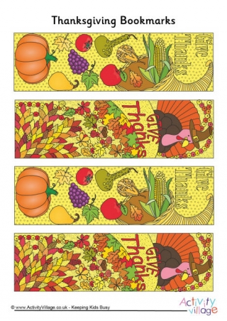Thanksgiving Doodle Bookmarks