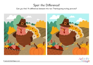 Thanksgiving Find the Difference Puzzles