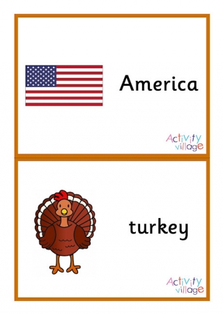 Thanksgiving Flashcards - Large