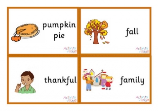 Thanksgiving Flashcards - Small