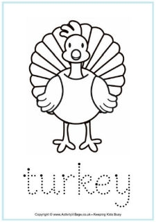 Thanksgiving Handwriting Worksheets