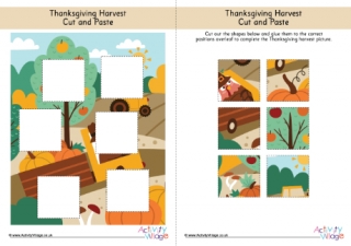 Thanksgiving Harvest Cut And Paste