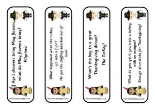 Thanksgiving Jokes Bookmarks 1