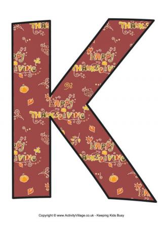 Thanksgiving Letter K 