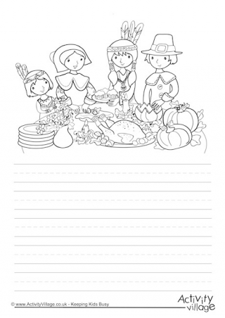 Thanksgiving Meal Story Paper
