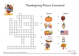 Thanksgiving Picture Crossword