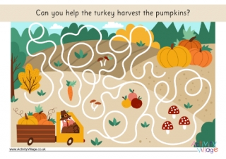 Thanksgiving Pumpkins Maze
