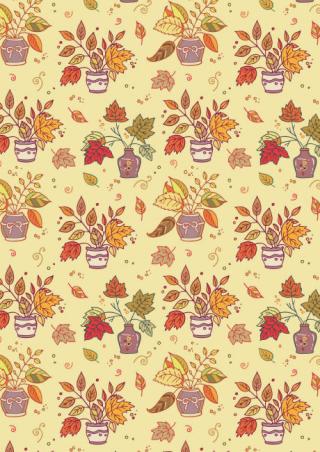 Thanksgiving Scrapbook Paper Leaves