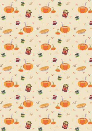 Thanksgiving Scrapbook Paper Pumpkin Pie