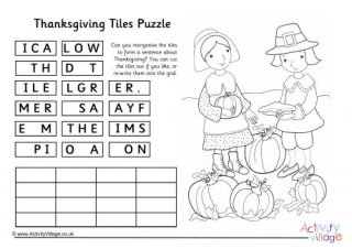 Thanksgiving Tiles Puzzle