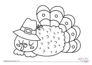 Thanksgiving Turkey Colouring Page 2