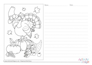 Thanksgiving Turkey Story Paper