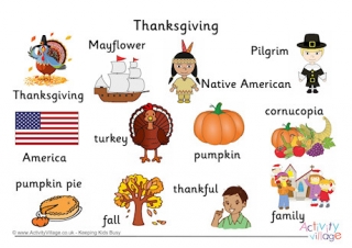 Thanksgiving Word Mat