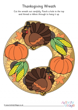 Thanksgiving Wreath Printable