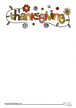 Thanksgiving Writing Paper