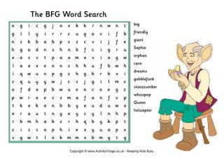 The BFG Word Search
