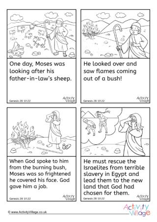 The Burning Bush Story Sequencing Cards