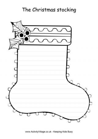 Paper christmas stockings templates – festival collections.