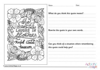 The Earth Laughs In Flowers Worksheet